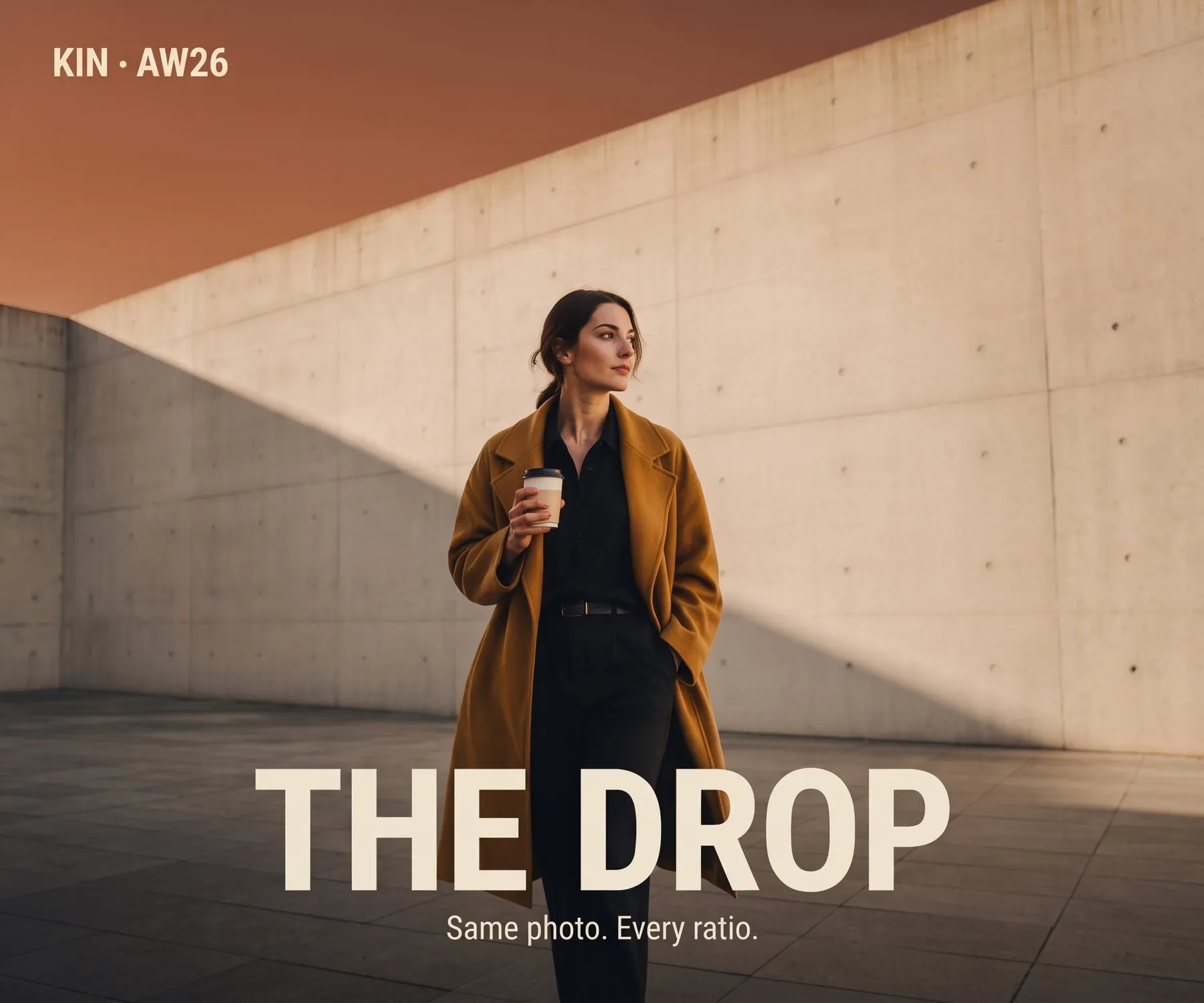 KIN AW26 campaign still generated at 6:5