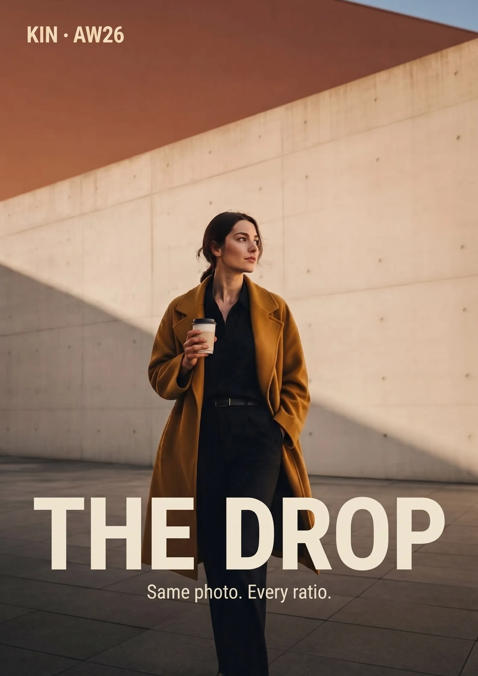 KIN AW26 campaign still generated at 1:√2